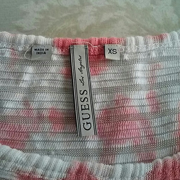 Guess Tie Dye Scoop Neck Knit Top - Picture 5 of 6